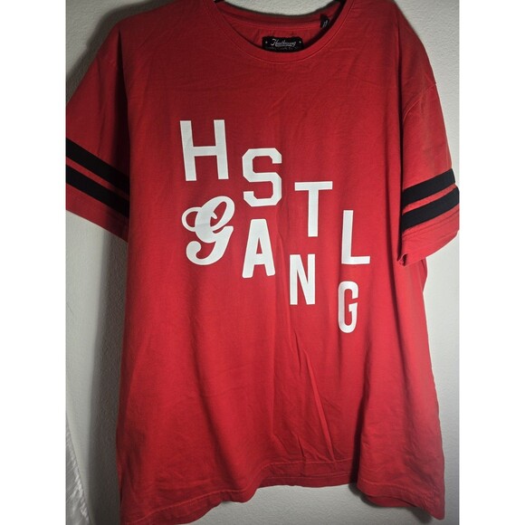 Hustle Gang Red Varsity Graphic T-Shirt Men’s 2XL – T.I. Trap Music Streetwear - Picture 3 of 11